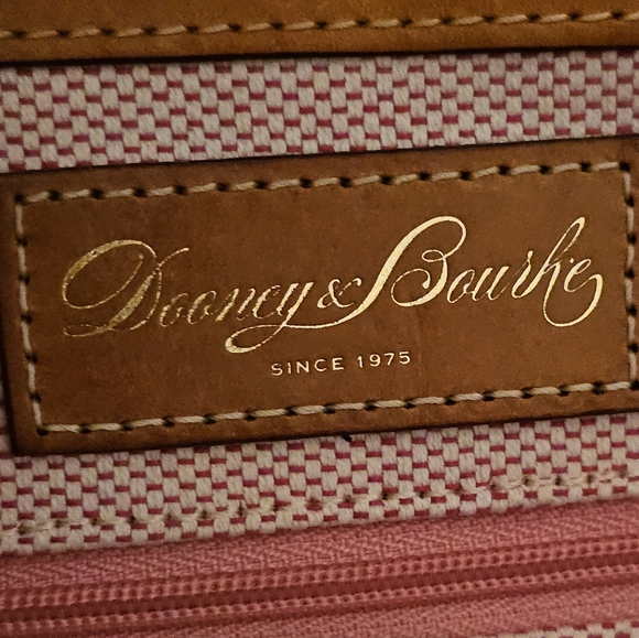 Dooney & Bourke Vintage Giraffe Shopper tote in canvas with leather trim EUC - Picture 9 of 15